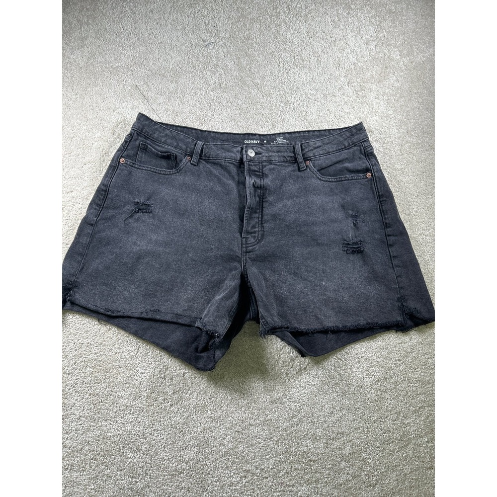 Old Navy‎ Women's Black High-Rise Curvy Shorts Size 18 Denim